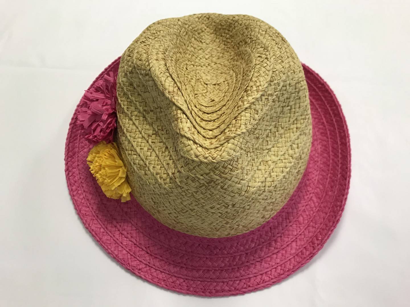 SUNNY DAYZ TAN AND PINK FEDORA SIZES 6-12