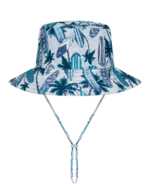 DOZER BOYS BLUE REVERSIBLE BUCKET HAT WAVE BREAK