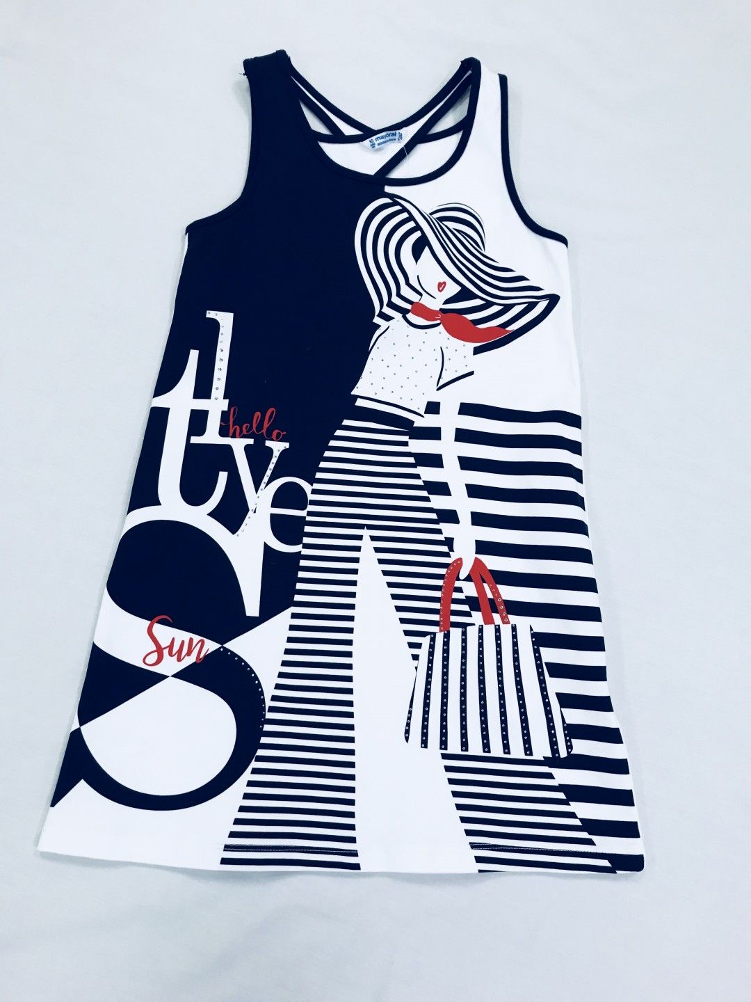 6972 RED, WHITE, AND NAVY DRESS SIZES 10-12