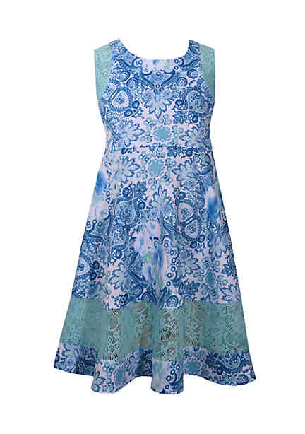 BONNIE JEAN S89774-DV PLUS SIZE AQUA DRESS SIZES 14.5-20.5