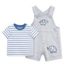 LITTLE ME LCN16090 BABY BOYS ELEPHANT SHORTALL