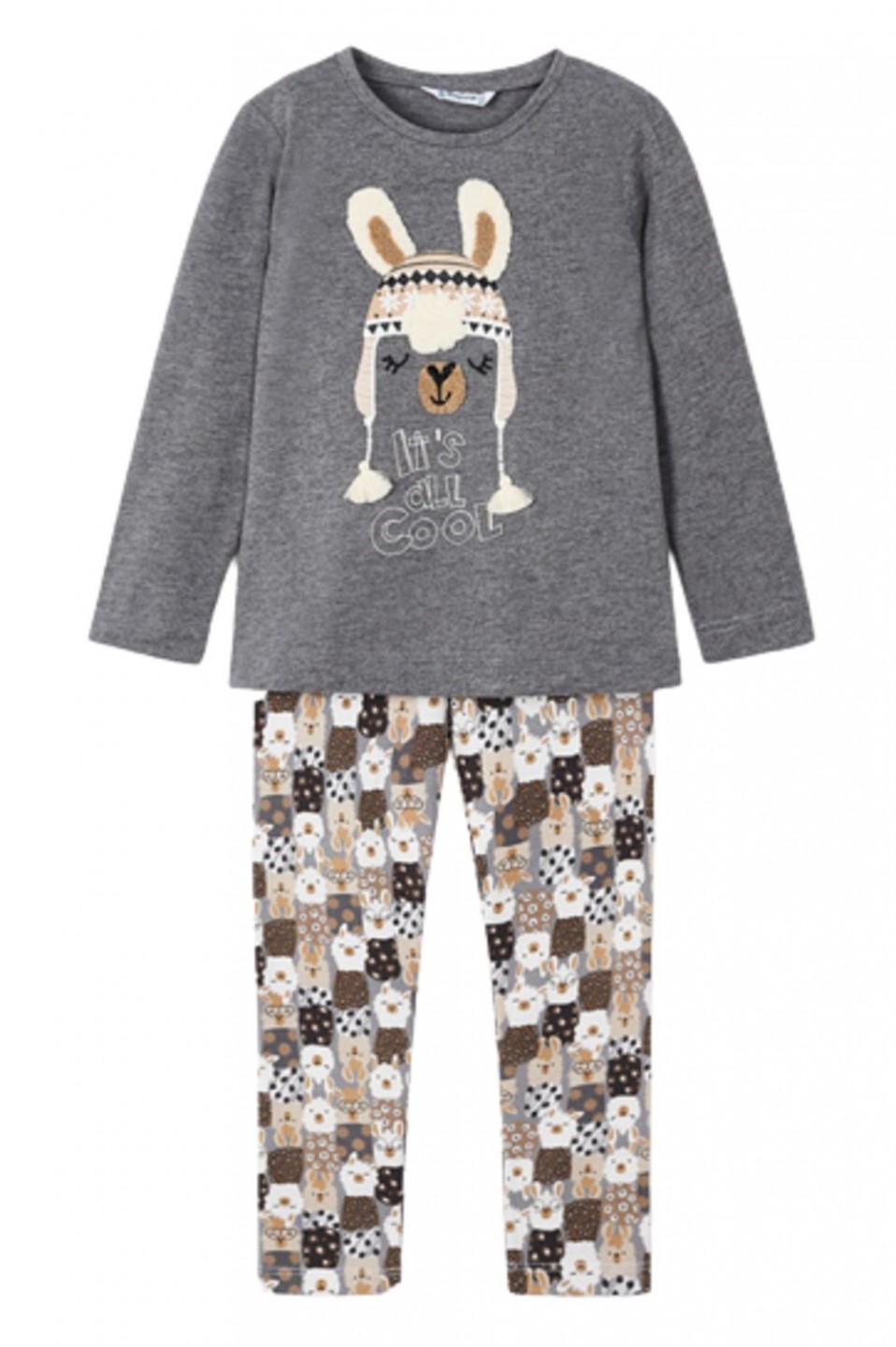 MAYORAL 4795 TODDLER GIRLS LLAMA PRINT LELGGING SET