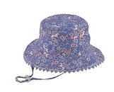 MILLYMOOK BABY GIRLS REVERSIBLE PURPLE BUCKET HAT CRYSTAL