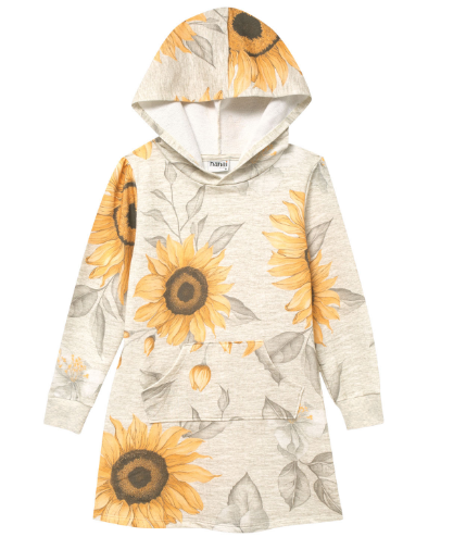 MILON GIRLS HOODED SUNFLOWER DRESS