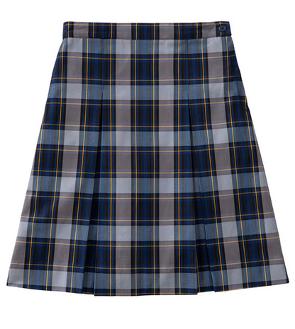 St. DamianTwo Kick Pleat SkirtPlaid 57Grades:  Kindergarten-8