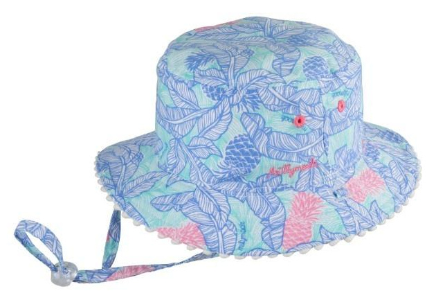 MILLYMOOK AND DOZER GIRLS BLUE REVERSIBLE BUCKET HAT TROPICS