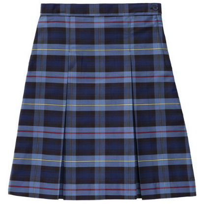 Two Kick Pleat SkirtPlaid 41Grades:  5-8