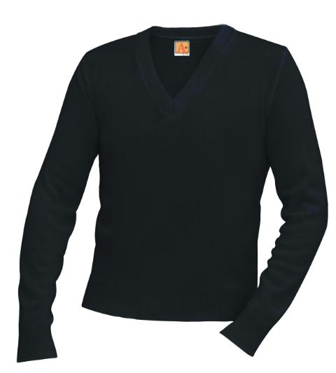 Black V-neck Pullover