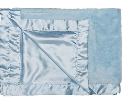 LITTLE ME L510729 BABY BOYS LIGHT BLUE PLUSH STROLLER BLANKET