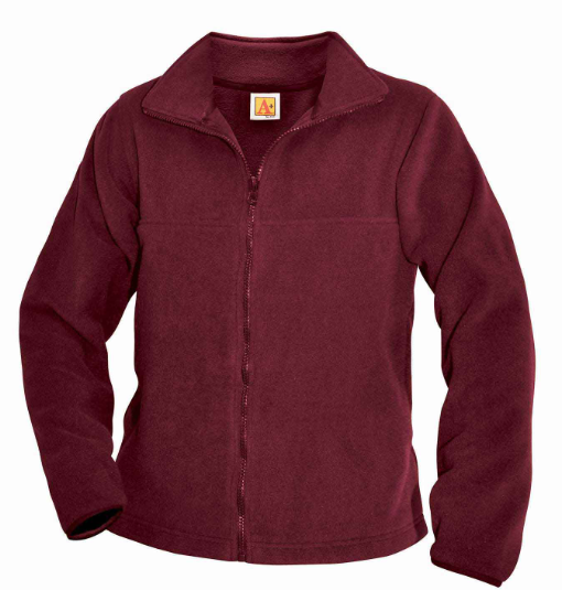 Calvary AcademyBurgundyFleece JacketWith School Logo