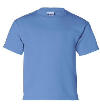 Outreach Exceptional Learning Academy Carolina Blue Gym T-shirtWith School Logo