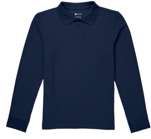 Navy Long Sleeve PoloGrades:  Kindergarten-4