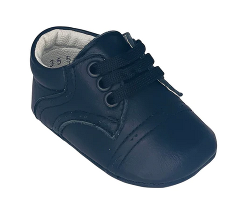 KARELA KIDS BABY BOYS BLACK OXFORD STYLE SOFT BOTTOM SHOE