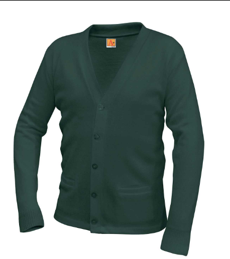 Hunter Green V-neck Cardigan