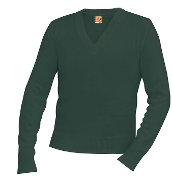 Hunter Green V-neck Pullover