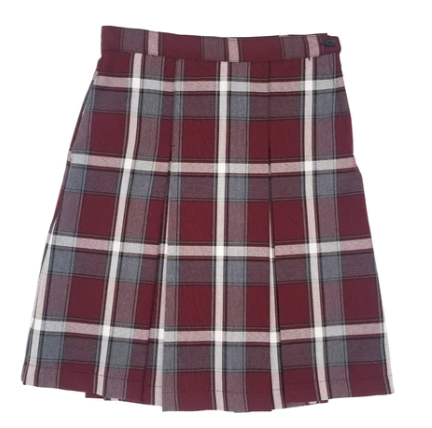 Two Kick Pleat SkirtPlaid 91Grades:  5-8