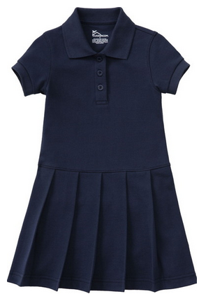OwenNavy  Pleated Jersey DressWith School LogoGrades:  Pre-K-2nd Grade