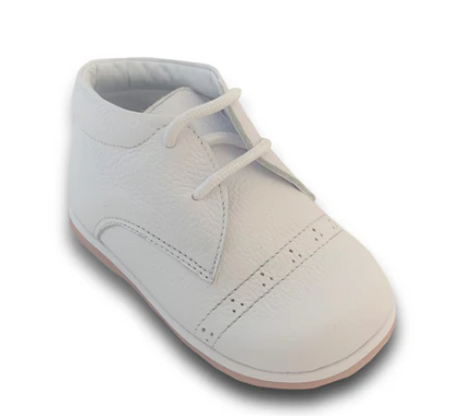 KARELA KIDS UNISEX WHITE BABY LEATHER SHOES