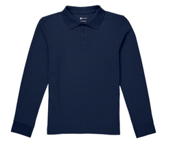 St. DamianNavyLong Sleeve Polo With School LogoGrades:  Kindergarten-8