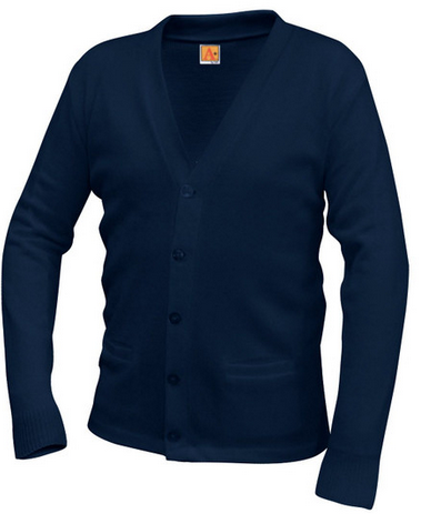 St. DamianNavy V-neck CardiganWith School LogoGrades:  Kindergarten-8