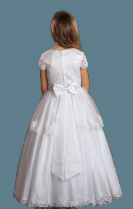 Sweetie Pie Communion Dress#321BackHeadpiece Not Included