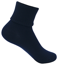 Navy Triple Roll Socks