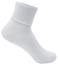 White Triple Roll Socks