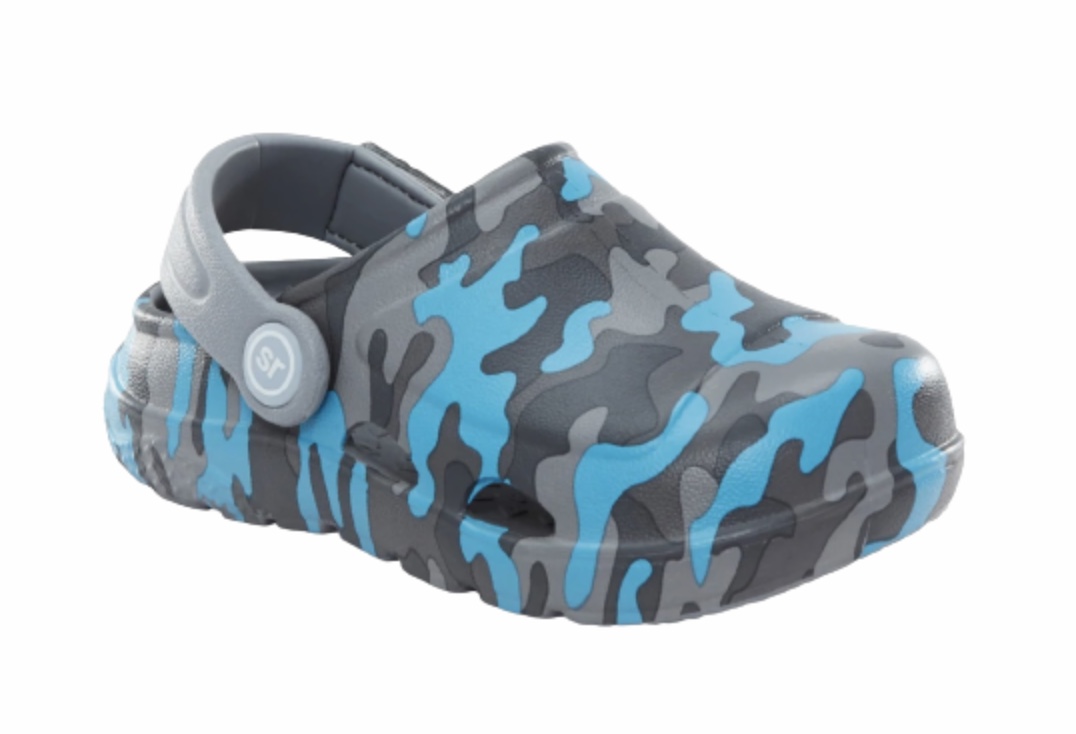 STRIDE RITE BOYS BLUE AND GRAY CAMO WATER PLAY SHOES