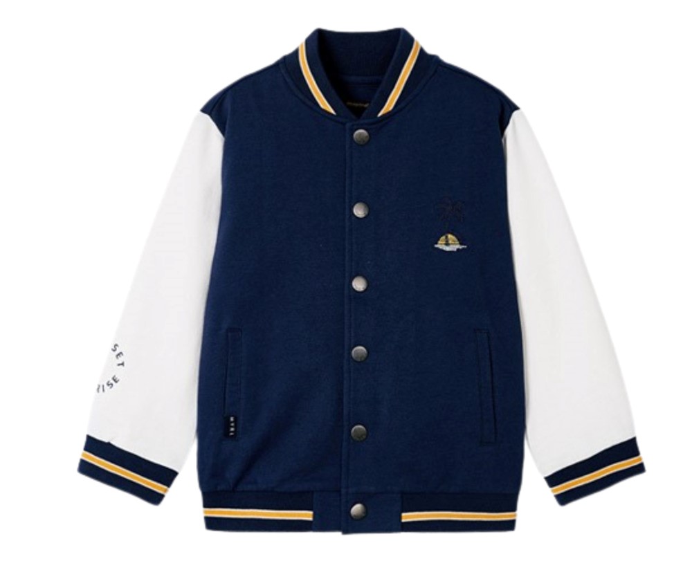 Mayoral 3459 Mixed Bomber Jacket for Boys Blue