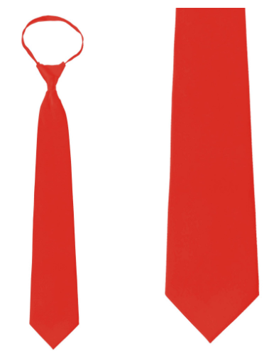 Boys Red Zip Tie