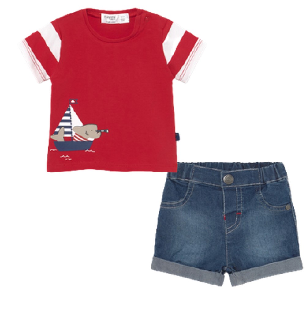 MAYORAL 1219 BABY BOYS DENIM SHORTS SET