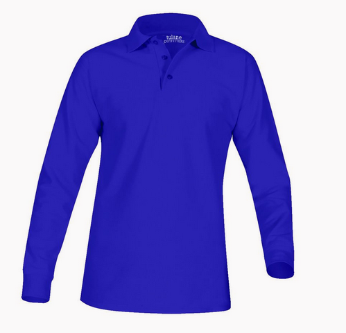 St. DamianRoyalLong Sleeve PoloWith School LogoGrades:  Kindergarten-8Final Sale Non Refundable Non Exchangeable