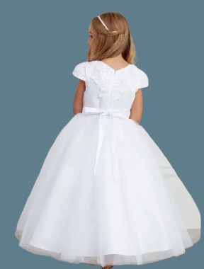 Tip Top Kids Communion Dress#211BackHeadpiece Not Included