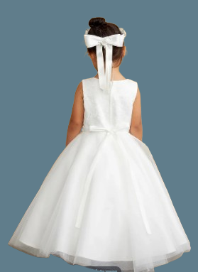Tip Top Kids Communion Dress#208BackHeadpiece Not Included
